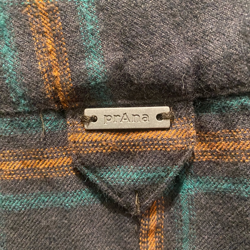 Plaid Prana Long-Sleeve Shirtdress - Picture 4 of 5